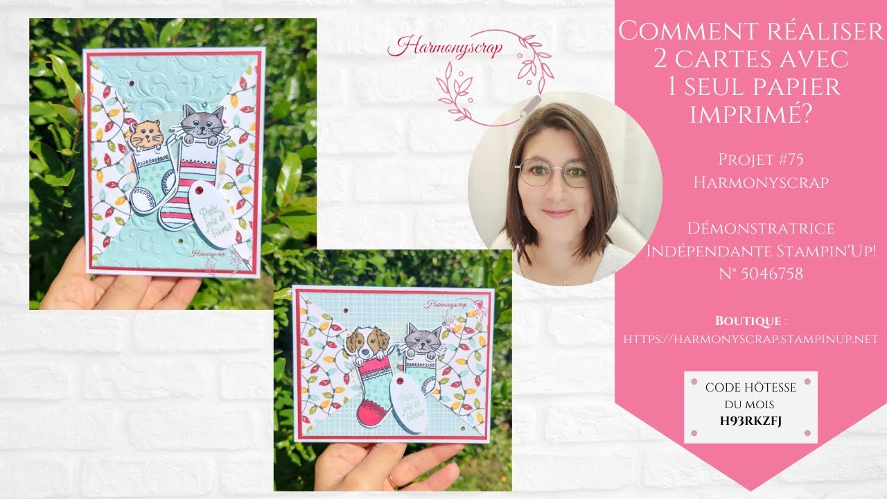 2 Cartes rapides Charmants bas de Noël / Stampin'Up!