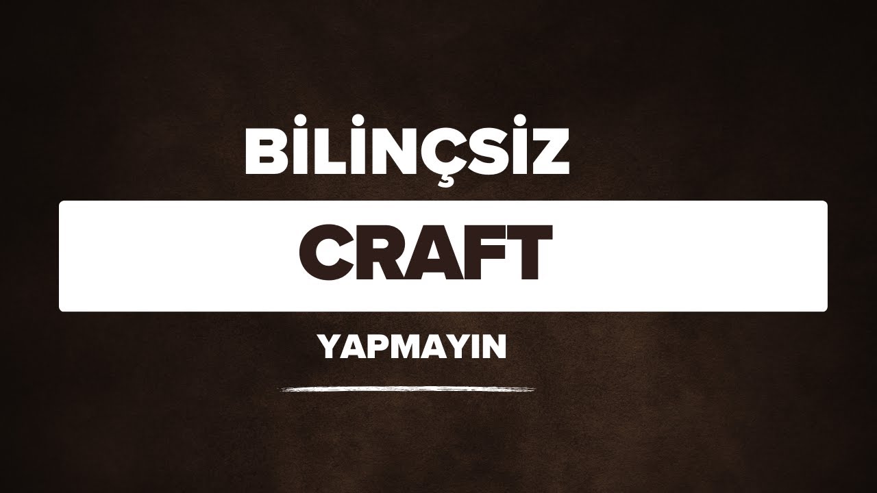 Bilinçsiz Craft Yapmayın ( Craft Ciddi Bir İştir ) / Rise Online