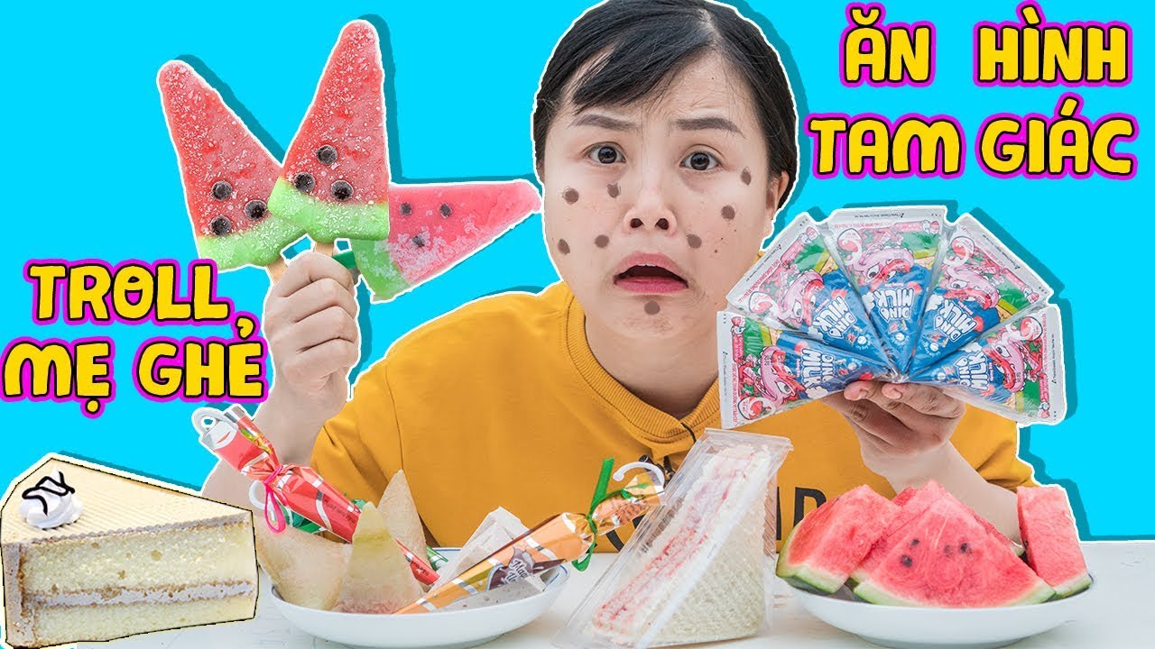 Mẹ Ghẻ Con Chồng - Troll Trừng Trị Mẹ Ghẻ Phải Ăn Đồ Ăn H&igrave;nh Tam gi&aacute;c ❤ KN CHENO Chị Hằng