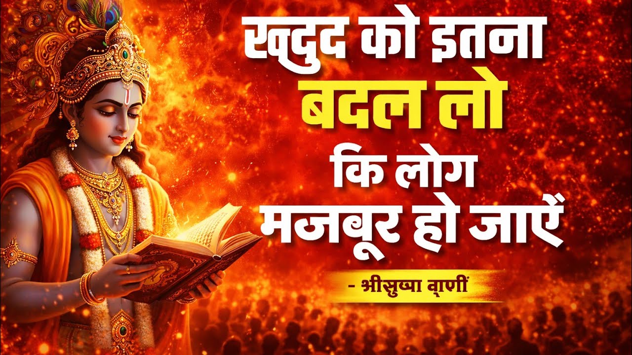 खुद को इतना बदल ल कि लोग मजबूर हो जाएँ|| Beat Bhagwan Shri Krishna motivation speech 💬 