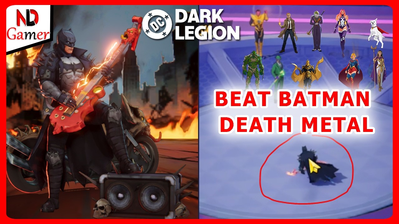 Как легко победить команду с помощью Batman Death Metal в DC: Dark Legion