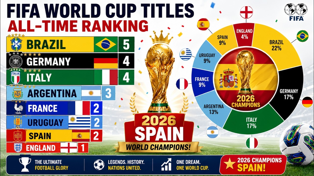 🏆 FIFA World Cup Winners (1930&ndash;2026)