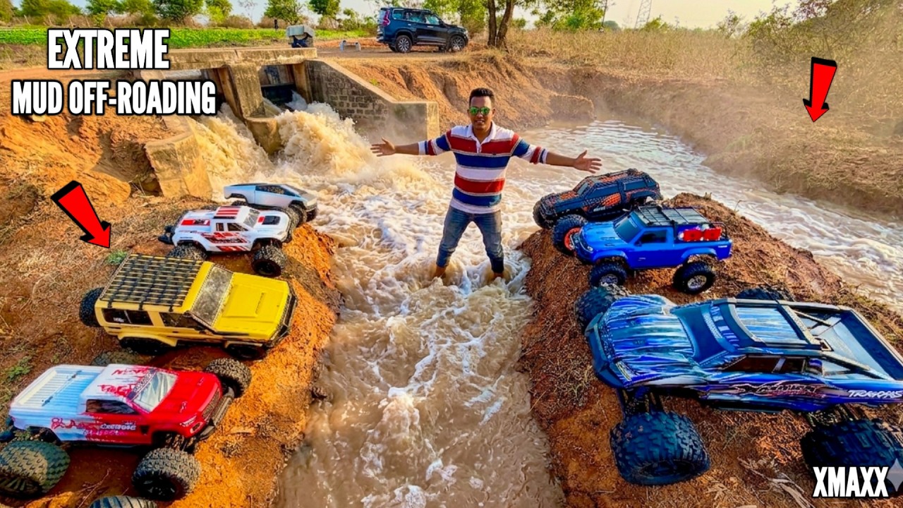 RC Monster Traxxas Cars in Deep Sink Hole Maut ka Kua Survival Challenge &ndash; Chatpat toy tv