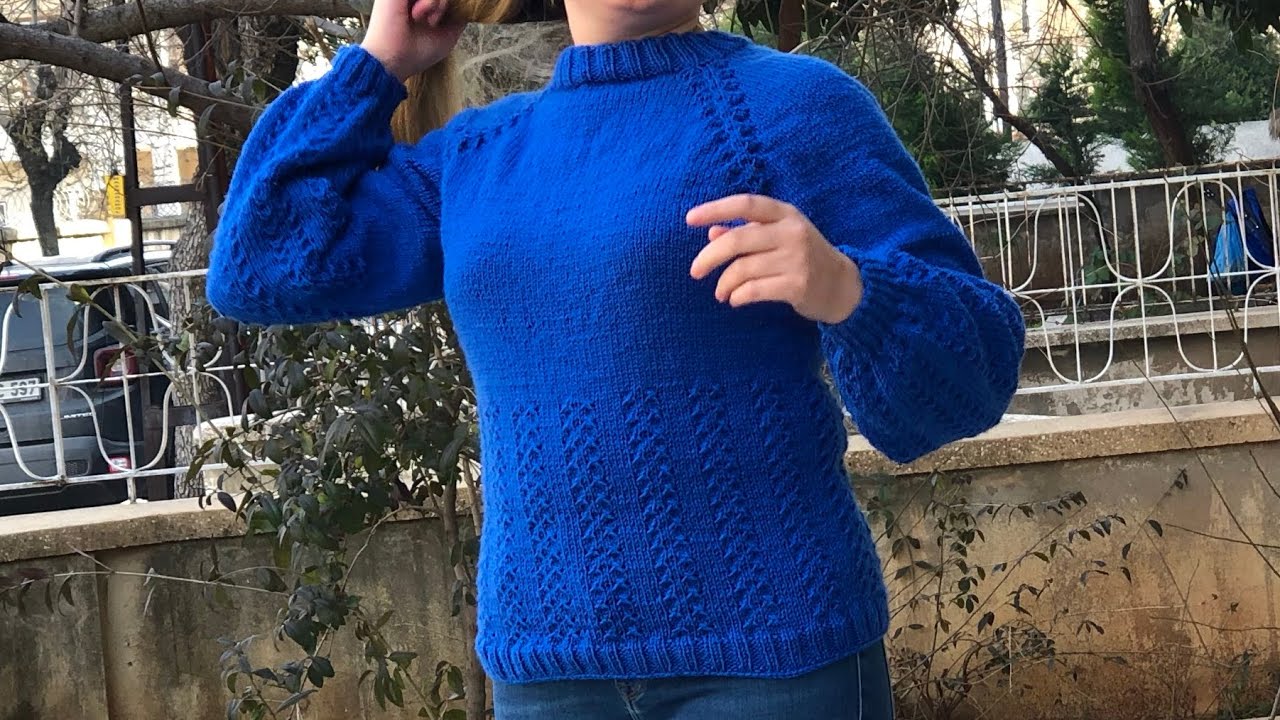 Yakadan Başlama Reglan Kol Kazak Yapılışı Detaylı Anlatım