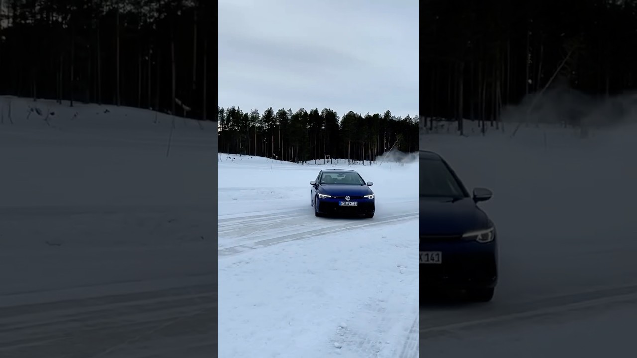 Special mode (best for drifting on ice) and Drift Mode in the VW Golf R with Performance Package! 🚀