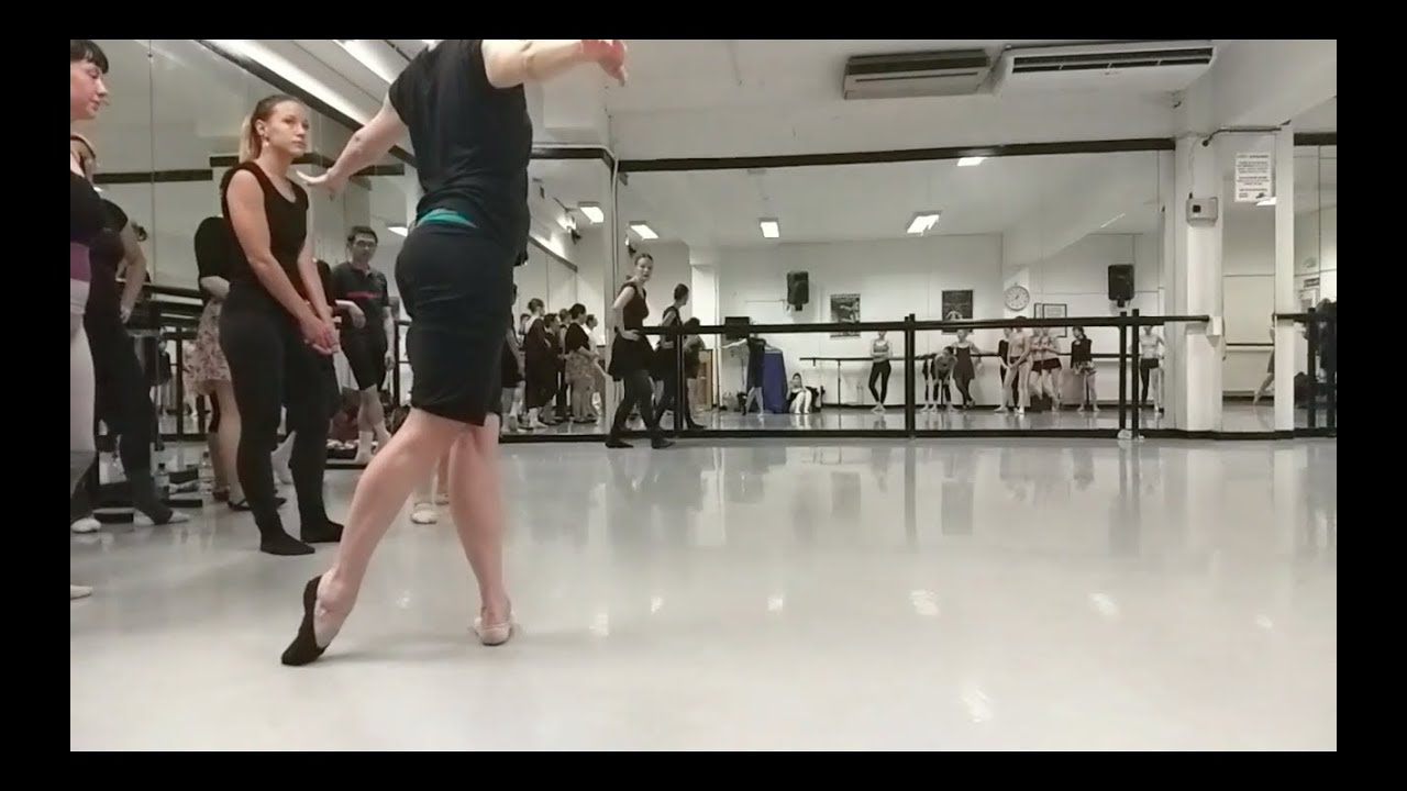 prep for grand jeté attitude back: ballet class tutorial (intermediate/advanced)