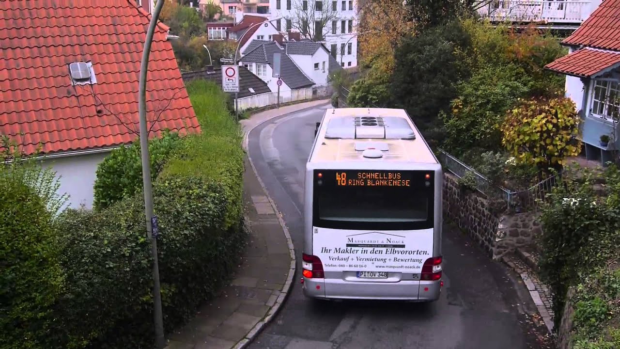 Buslinie 48 durch Hamburg Blakenese