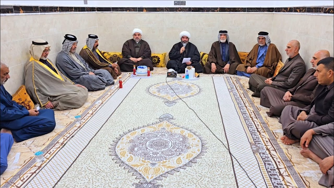مولانا الشيخ علاء حرسه الله يفتتح دار الحاج غضبان الحاج عبد الرزاق الثلاثاء ٥/شعبان/١٤٤٦هج