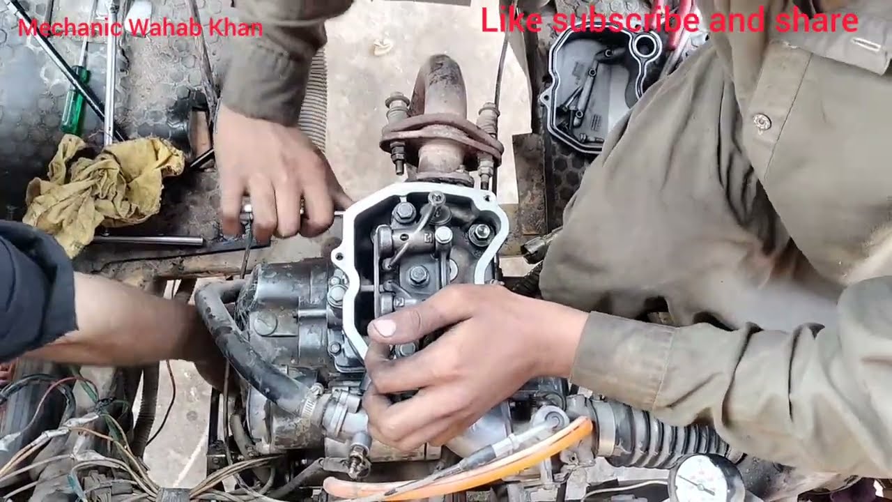 How to Teztaftar Head cylinder # Tez raftaar Rickshaw Head Cylinder Gasket Replacement #M Wahab Khan