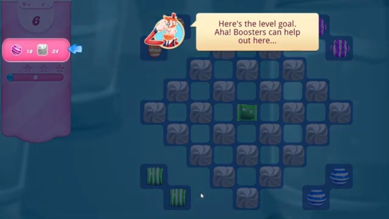 Candy Crush Saga LEVEL 6 (selective redesign)
