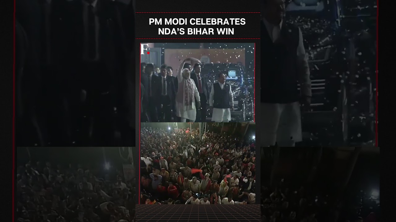 #FirstpostNews: PM Modi Celebrates NDA&rsquo;s Bihar Landslide in &lsquo;Classic Bihari Style&rsquo; at BJP HQs |N18G