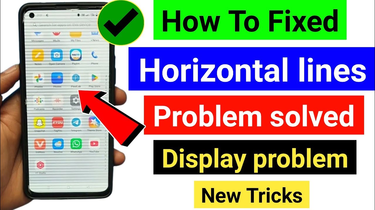 Mobile display horizontal line problem | how to remove lines from phone screen | horizontal line fix