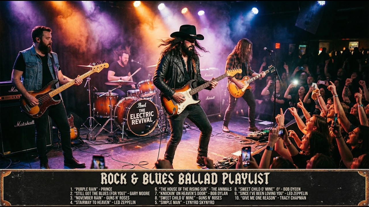 Jimi Hendrix, ZZ Top, Eric Clapton, SRV, Led Zeppelin 🎸 | Classic Blues Rock Legends & Power Guitar