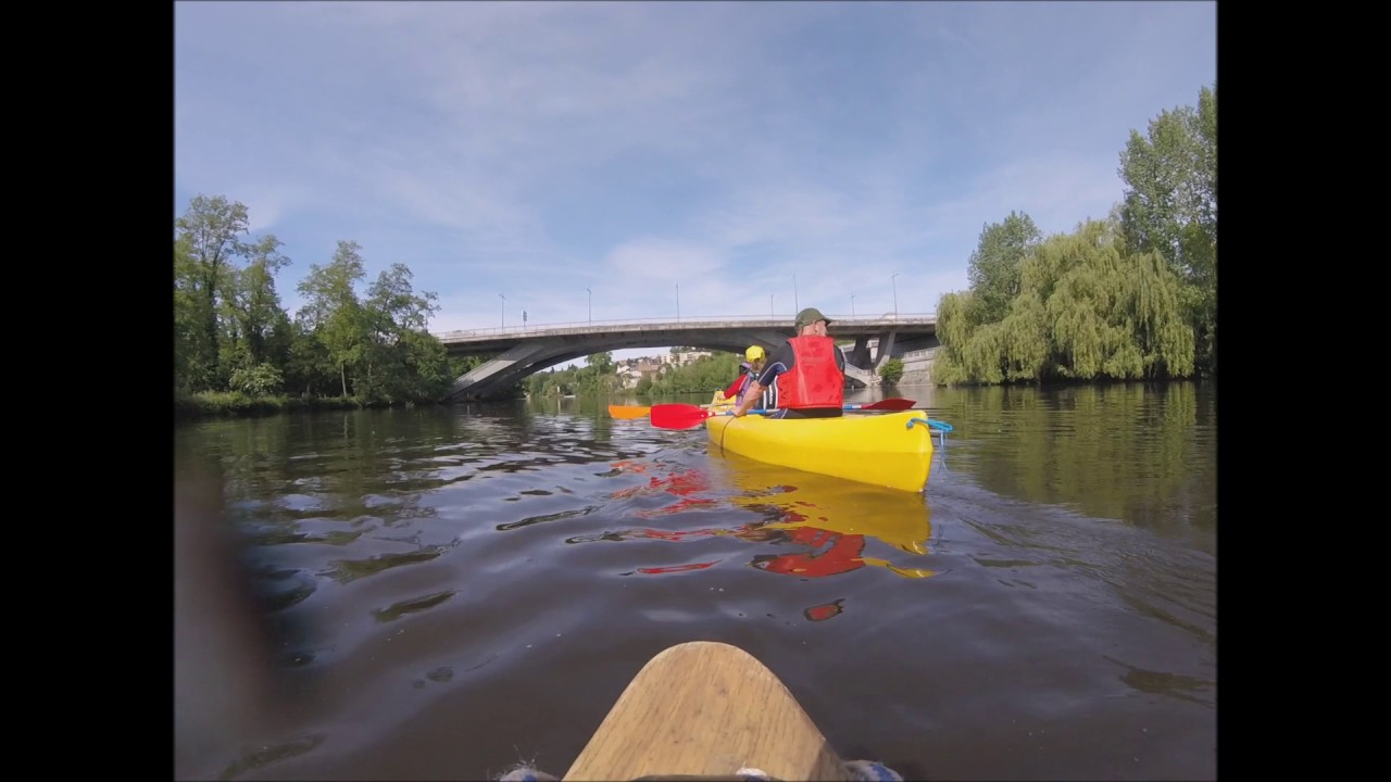 Clara, Yan, Ludo, descente de la Vienne après Limoges