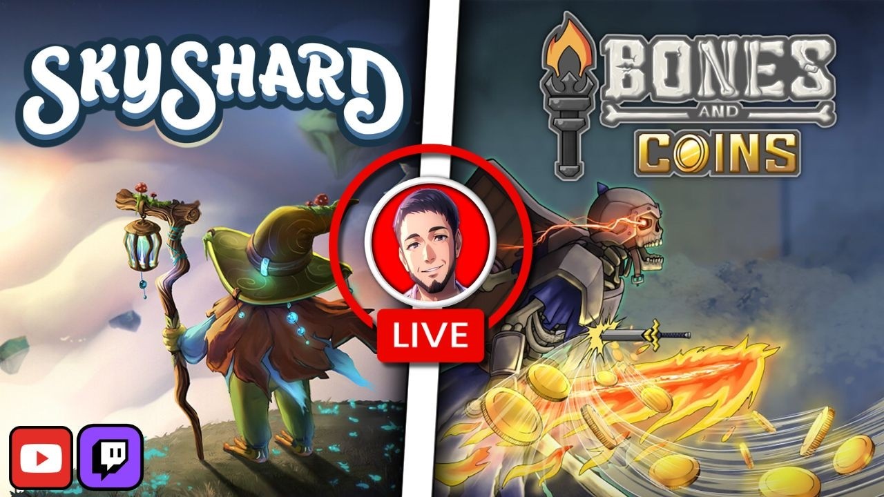 🔴 LIVE - Finding the NEXT Roguelike GEM! SkyShard then Bones and Coins