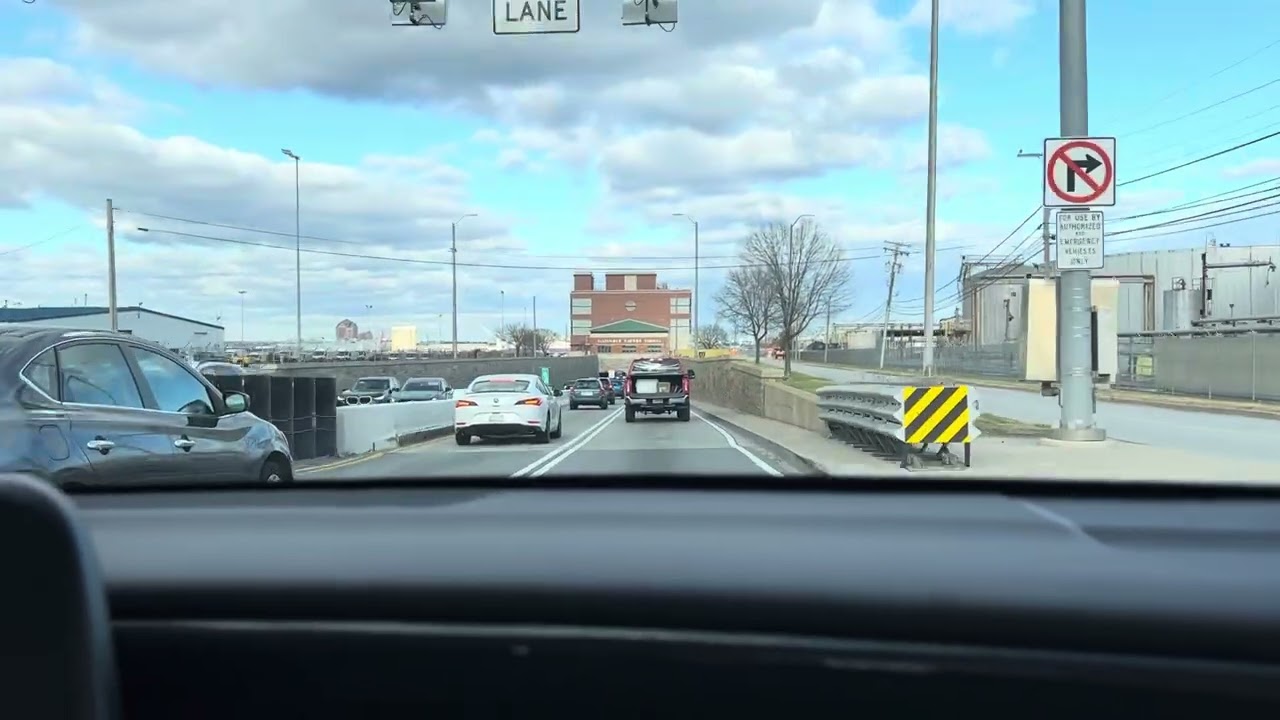 I-895 Northbound: K-Truss Bridge - E-ZPass Toll - Baltimore Harbor Tunnel - Holabird Ave At Exit 10