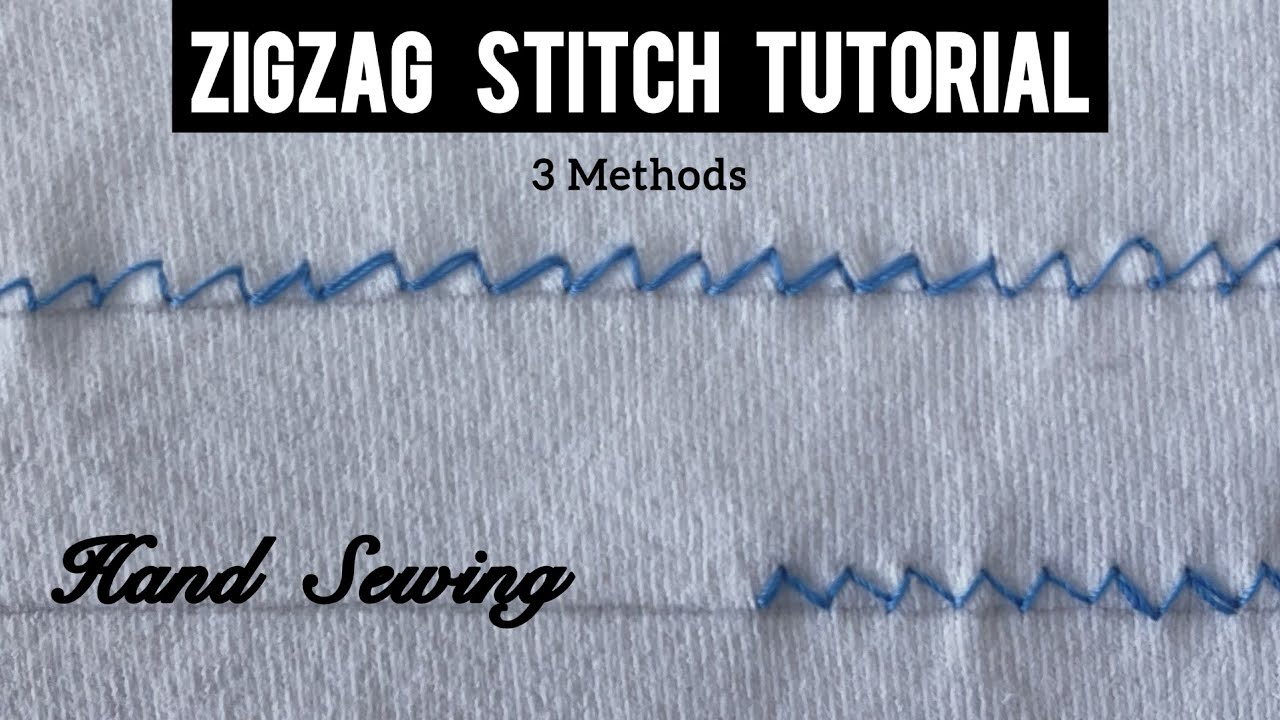 HAND SEWING | Zigzag Stitch by Hand for Dressmaking | Hand Sewing Stretchy Fabric | Sewing Tutorial