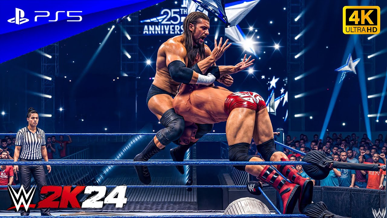 WWE 2K24 - Triple H vs. Batista | No Holds Barred Match at Wrestlemania | PS5™ [4K60]