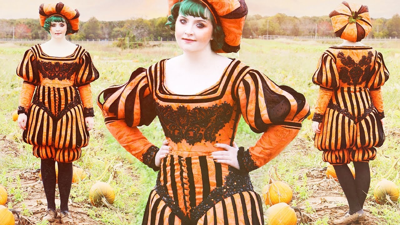 My Halloween Themed Renaissance Costume ft. PUMPKIN PANTS | Sewing Vlog!