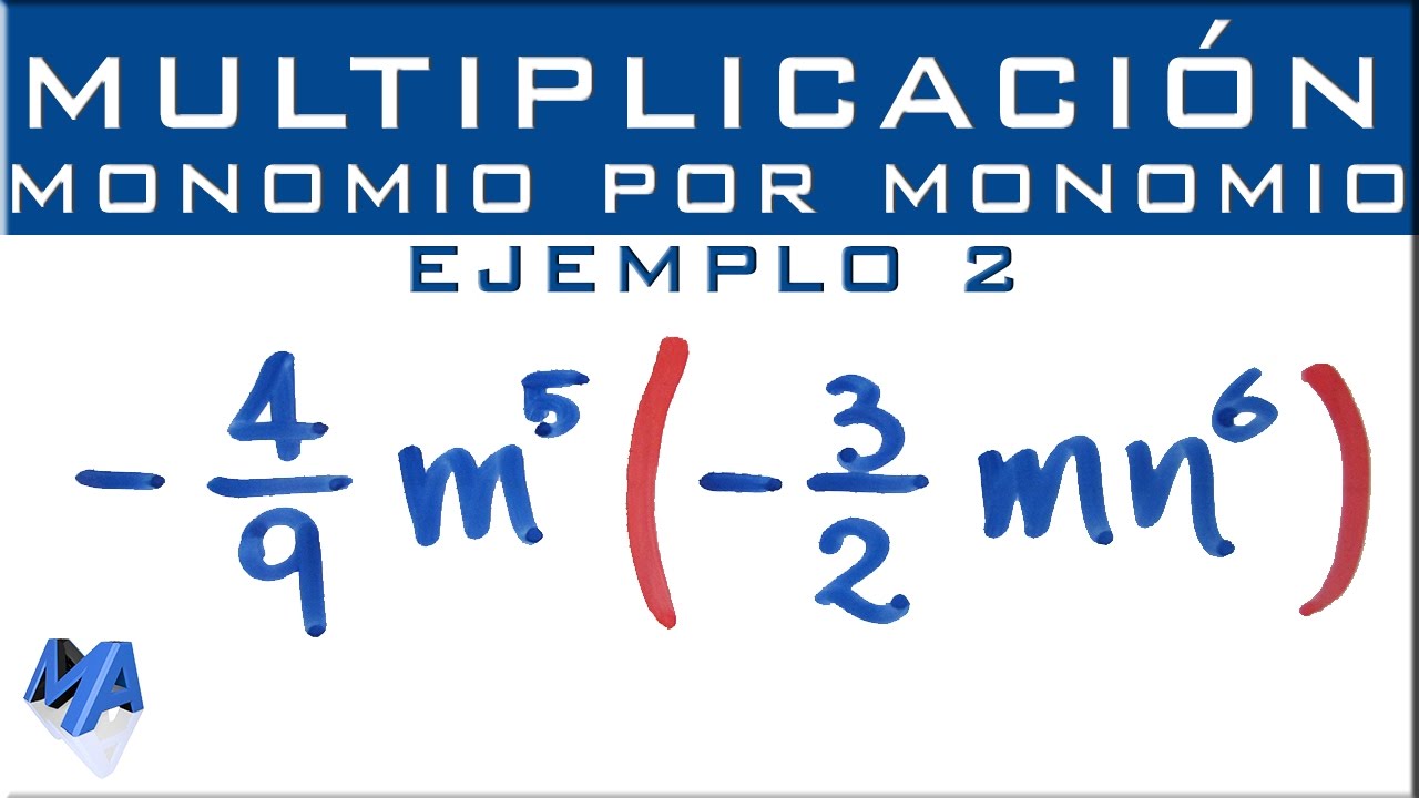 Multiplicación de expresiones algebraicas | Monomio por monomio | Ejemplo 2