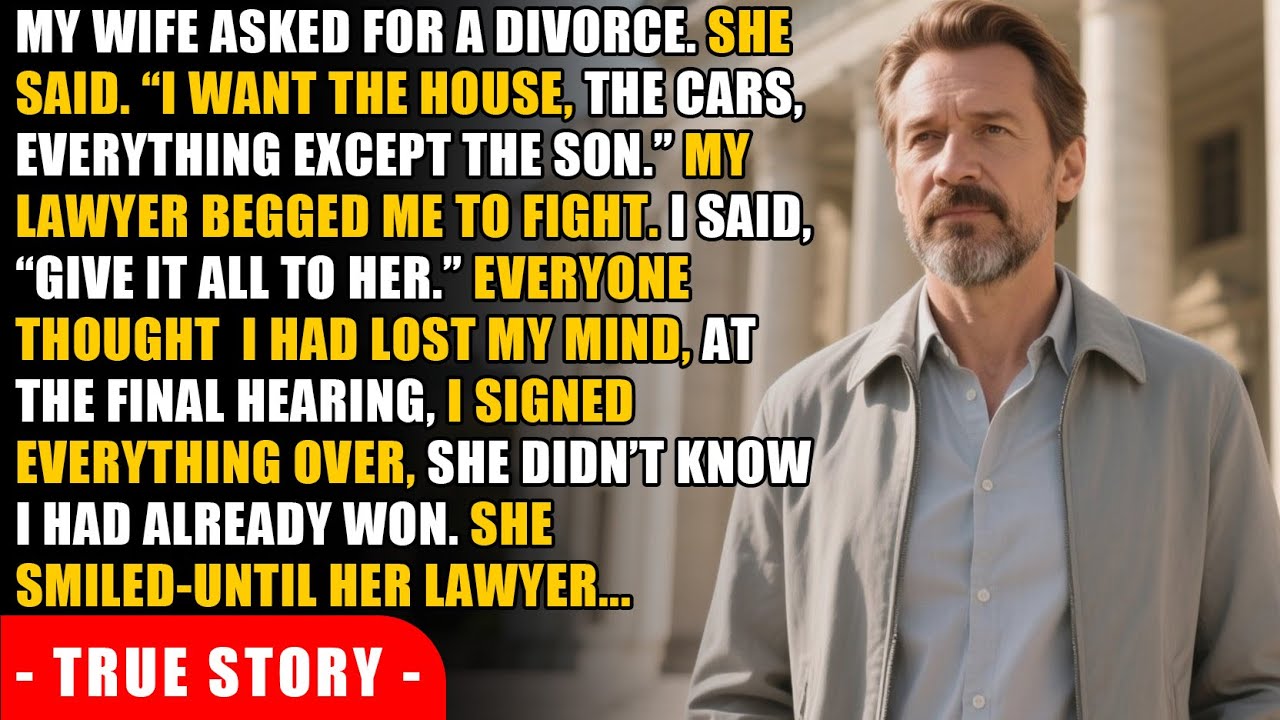 My wife took everything in the divorce — she had no idea what she was really taking and...
