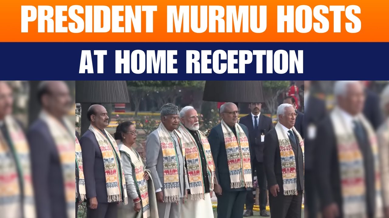 LIVE: President Murmu hosts 'at home ' reception at Rashtrapati Bhavan |PM Modi | Ursula Von | Costa