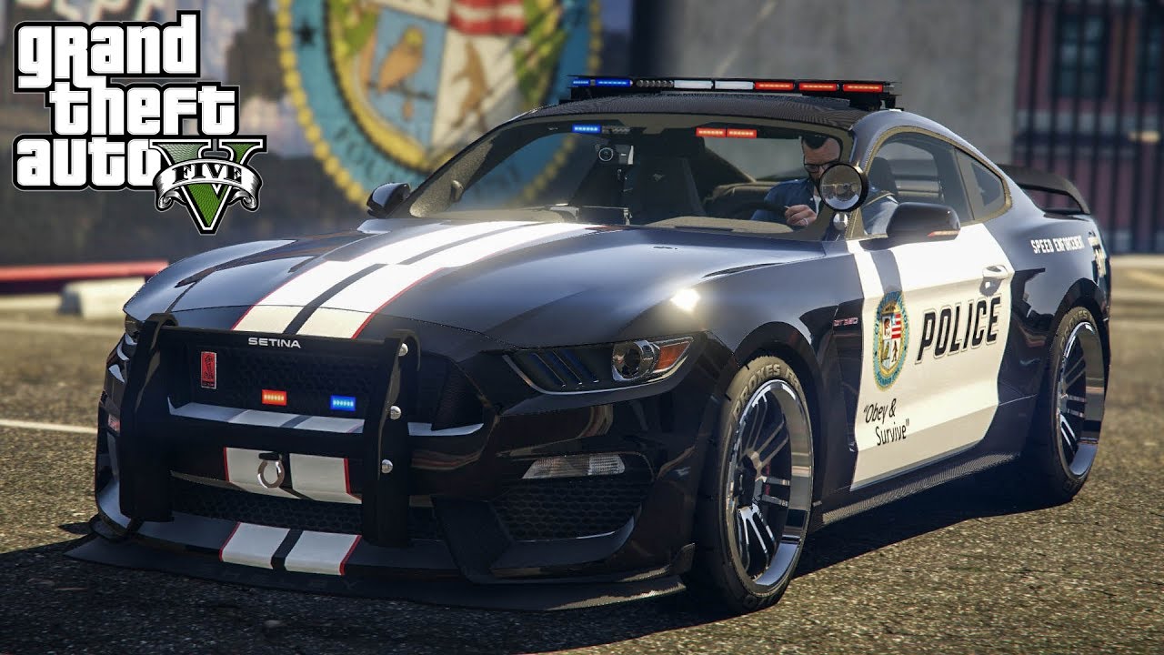 มัสแตงโคตรรถตำรวจซิ่ง (2016 Mustang GT350R MOD GTA5)