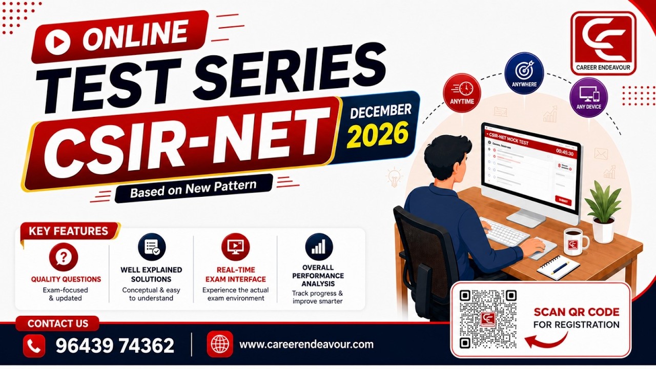 Серия онлайн-тестов CSIR NET, декабрь 2026 г. #csirnet #csirnetexam #careerendeavour #csirnetmock...