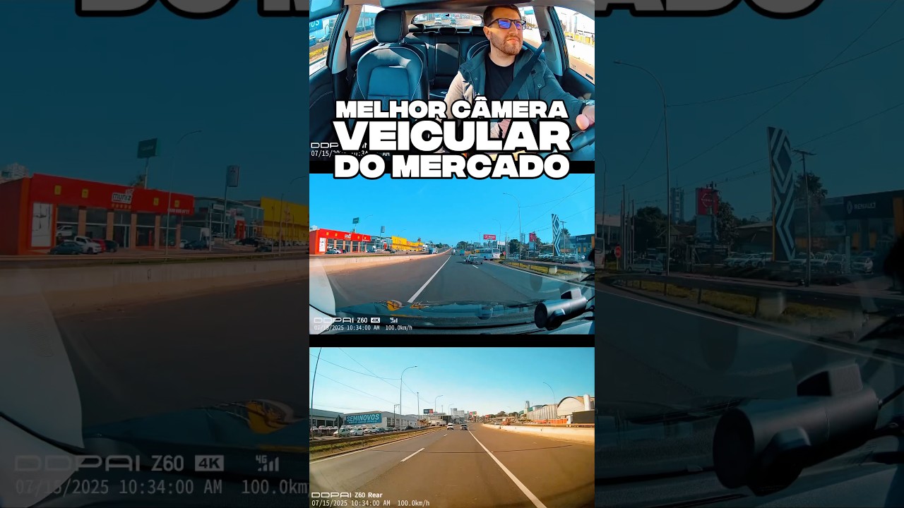 DDPAI Z60 4G COM 3 CANAIS, MELHOR C&Acirc;MERA VEICULAR DO MERCADO.