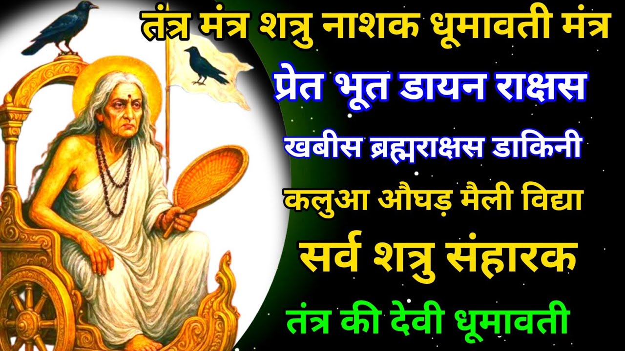 माता धूमावती क्या यह मंत्र सिर्फ एक बार सुन लो शत्रु भूत प्रेत समाप्त हो जाएगा Dhumavatimantra