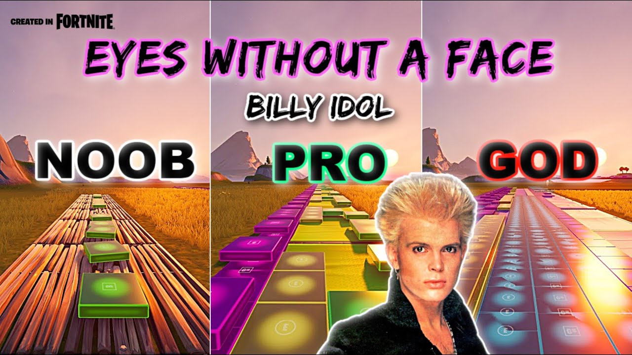 Billy Idol - Eyes Without A Face - Noob vs Pro vs God (Fortnite Music Blocks) With Map Code!