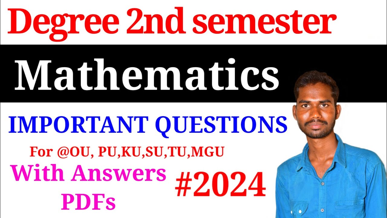 Degree second semester #mathematics total imp questions Imp model paper's #sem2maths #Danduvenkatram