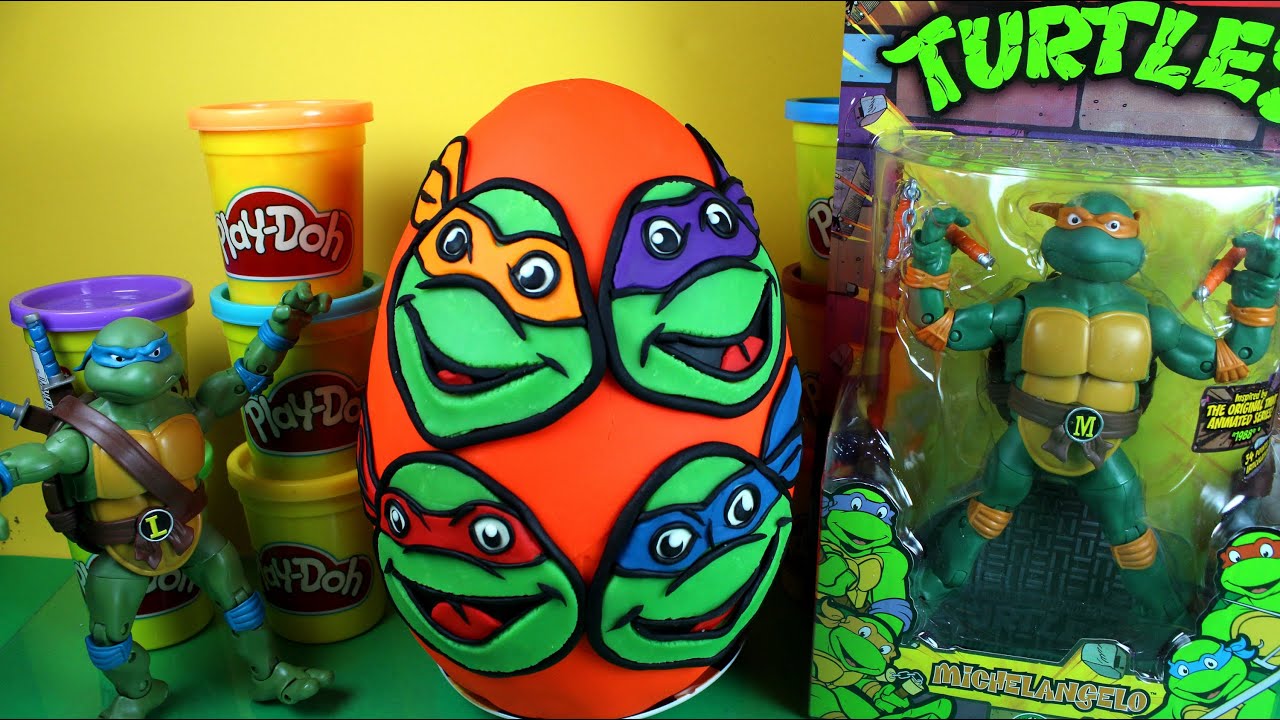 Tartarughe Ninja Gigante Uovo Sorpresa TMNT Giocattoli con 34 Punti di Articolazione