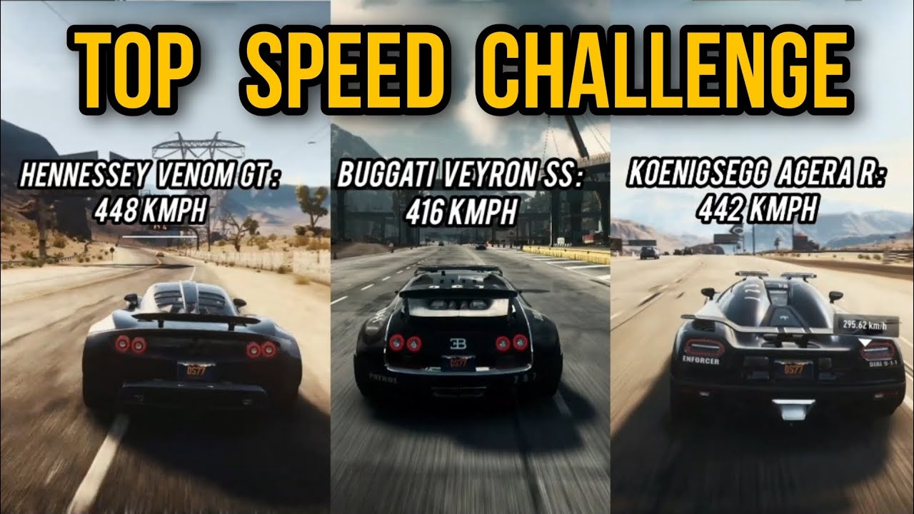 TOP SPEED Hennessey vs Koenigsegg vs Bugatti [ NFS Rivals ]