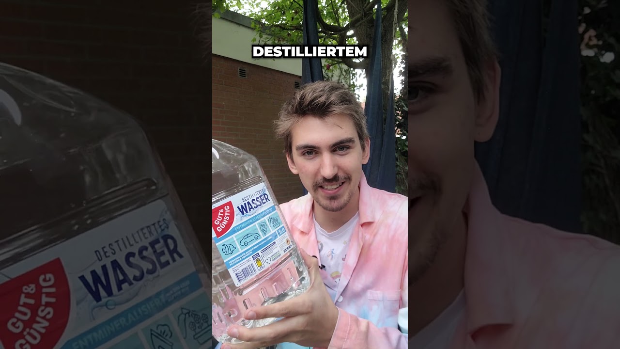 Was passiert wenn man destilliertes Wasser trinkt?  #experiment #science #wissenschaft #chemie