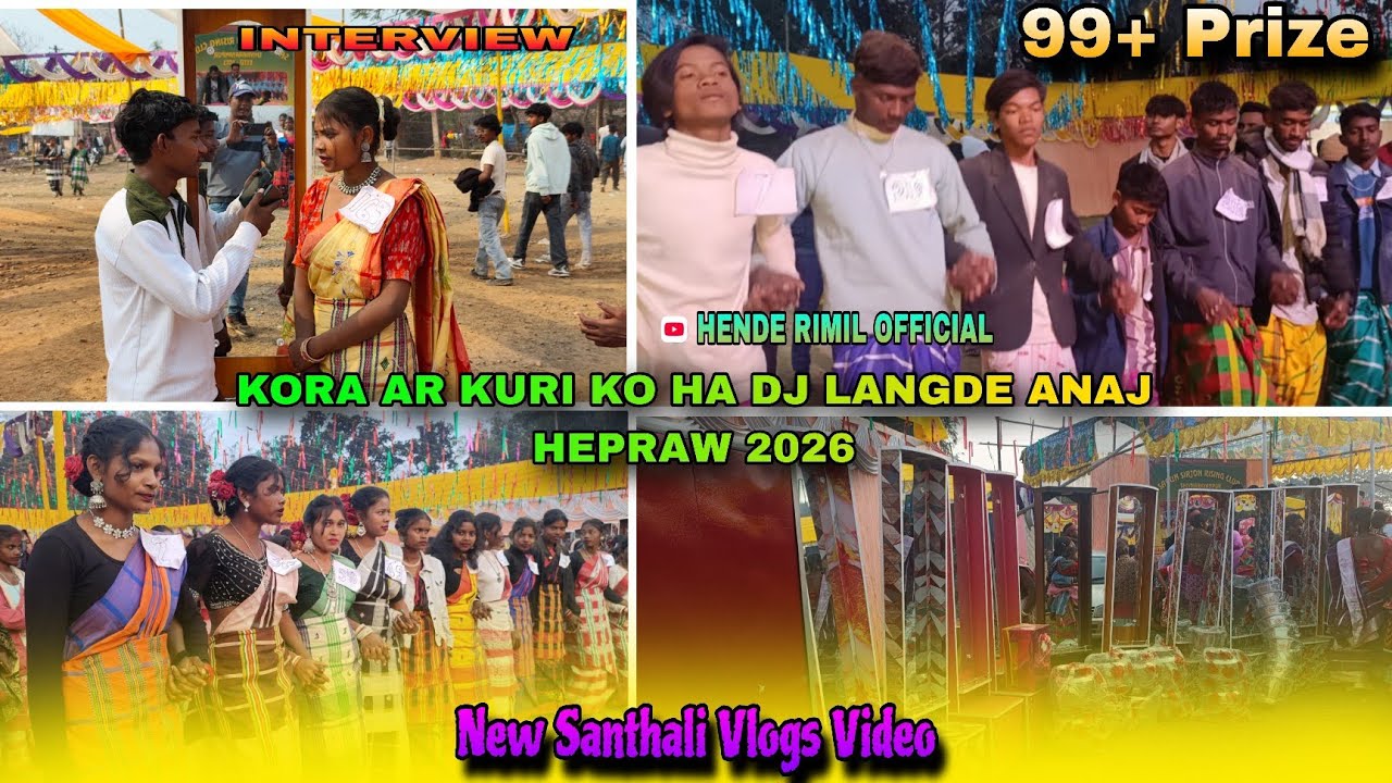 SHIVNARYANPUR DJ LANGDE ANAJ HEPRAW 2026 || KORA & KURI || SANTHALI VLOGS || 