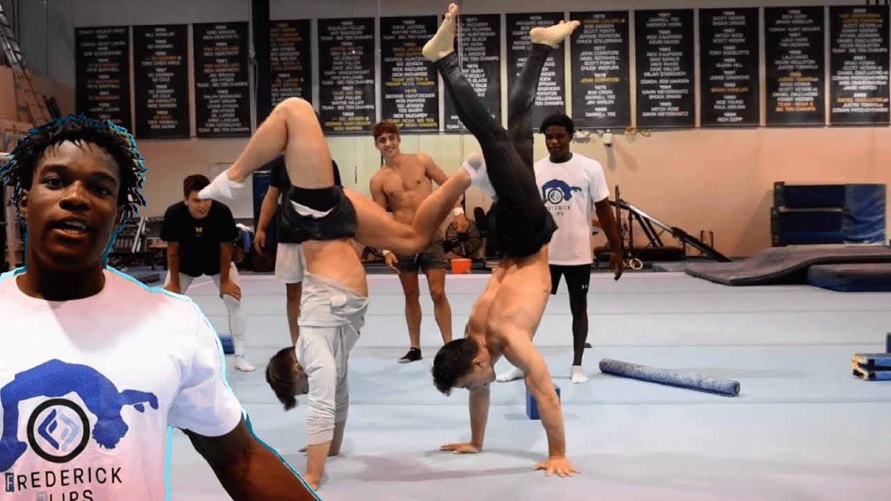 Professional Gymnasts Break World Record with Flipping Challenge | FrederickFlips