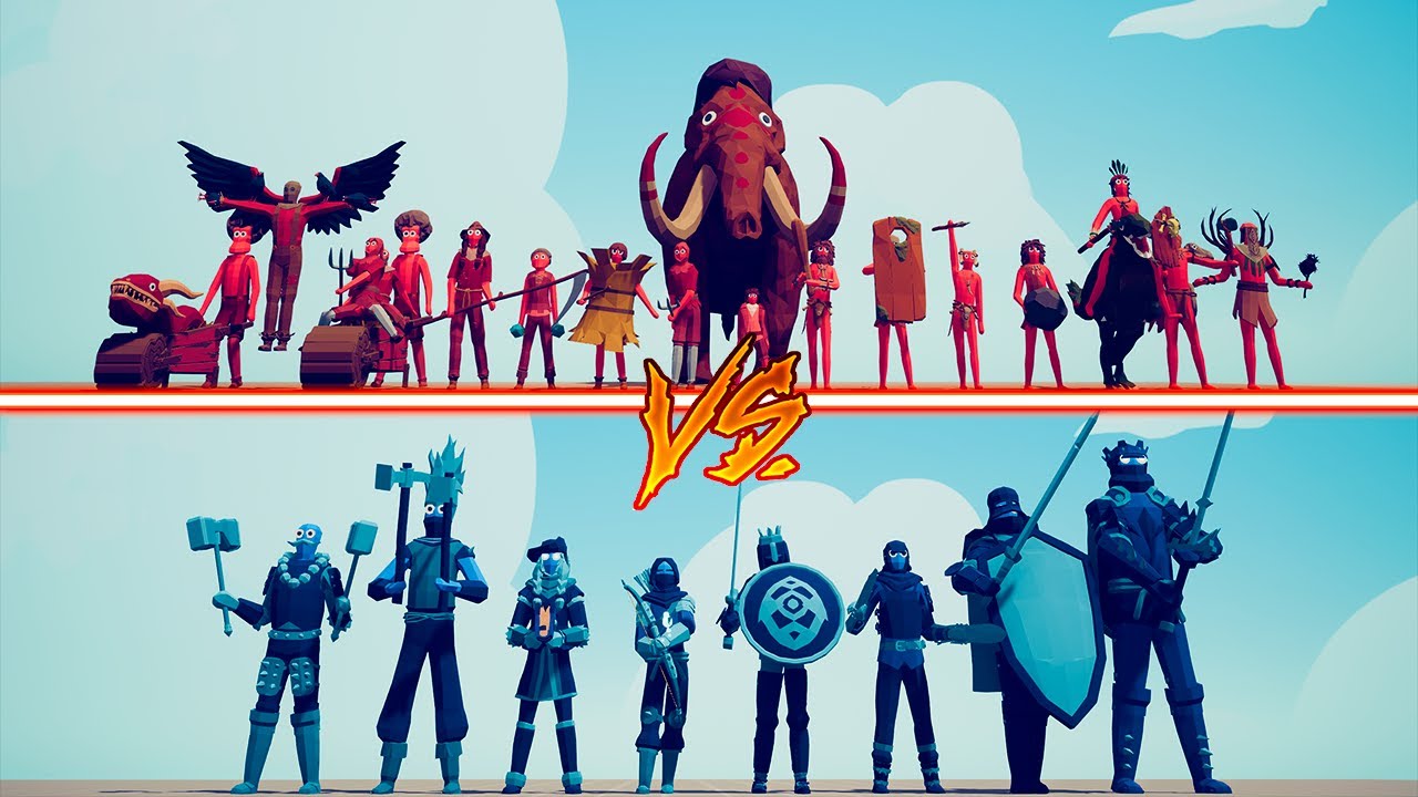 FARMER + TRIBAL TEAM vs ICE TEAM  - Totally Accurate Battle Simulator | TABS