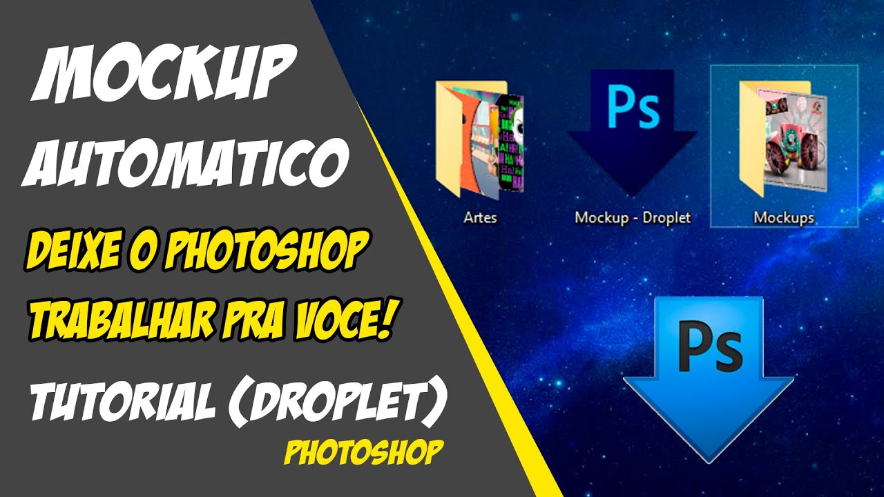 Mockup Automático (Droplet) - Photoshop - Kaizen Foto Produtos
