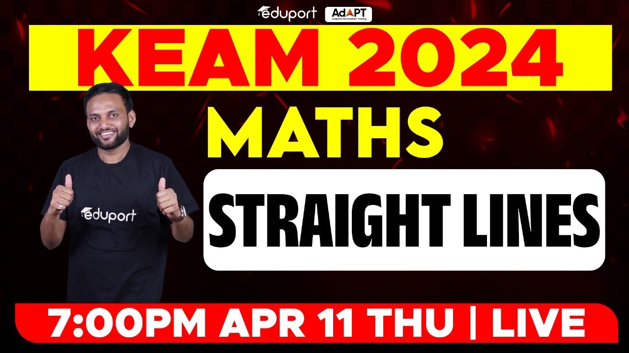 KEAM 2024 - Maths | Straight Lines | Eduport KEAM