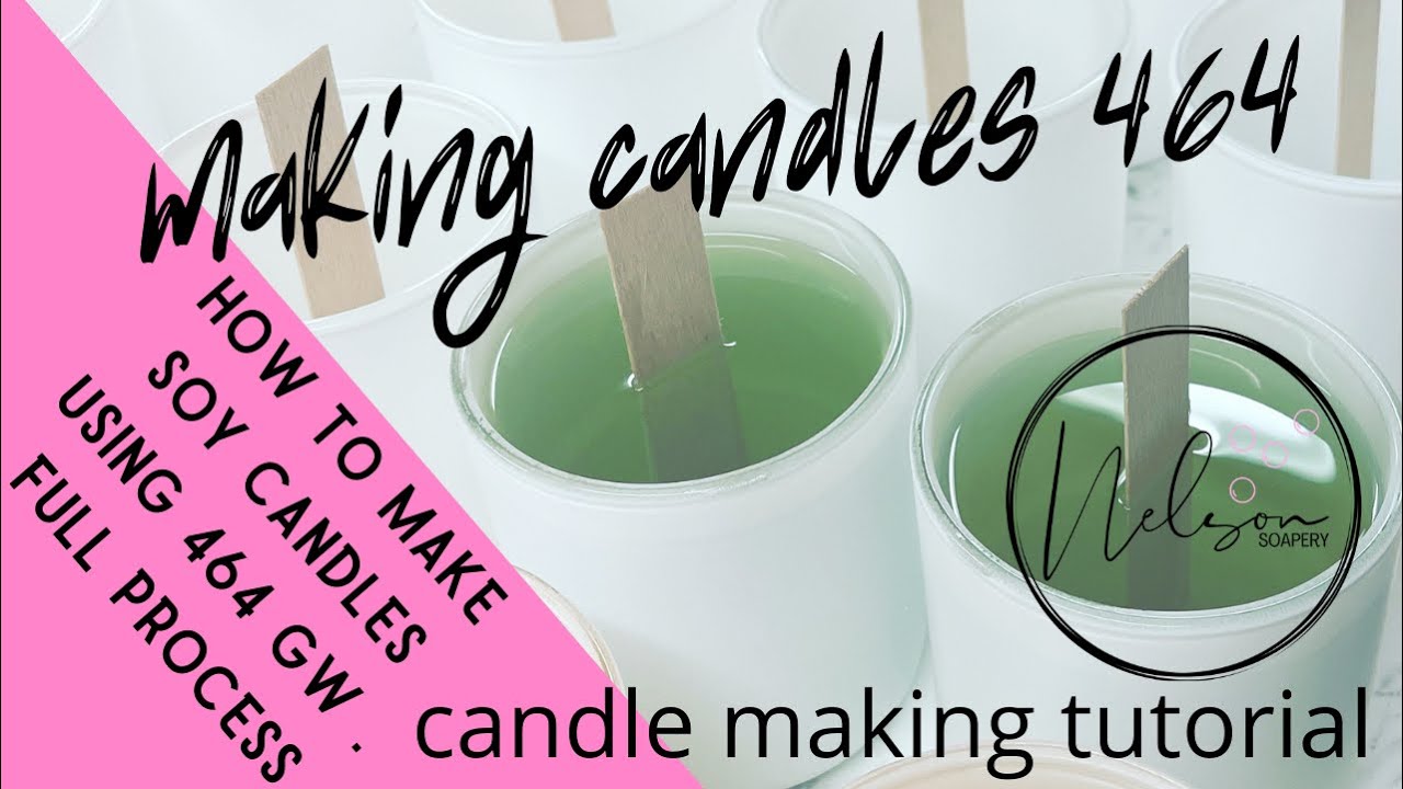 How to make candles using 464 soy golden wax. Get beautiful tops and colour your candles.