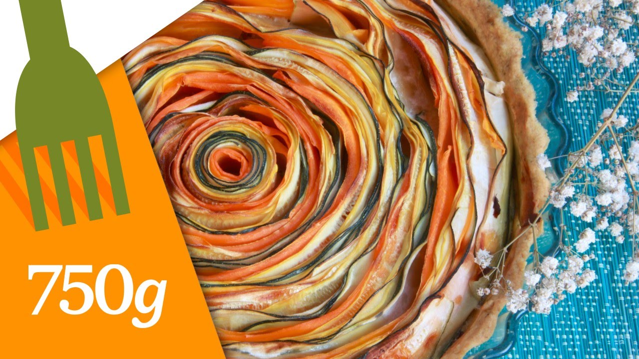 Recette de Tarte fleur courgette-carotte - 750g