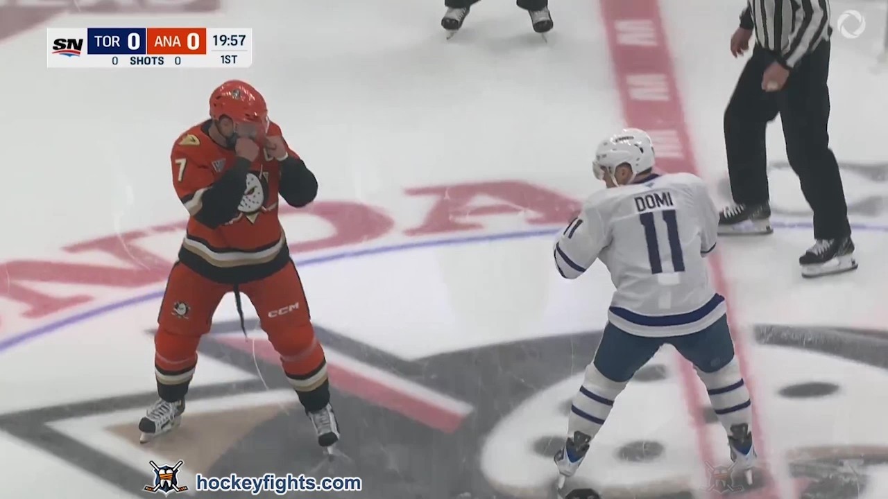 Max Domi vs Radko Gudas | Mar 30, 2026 | Toronto Maple Leafs vs Anahiem Ducks