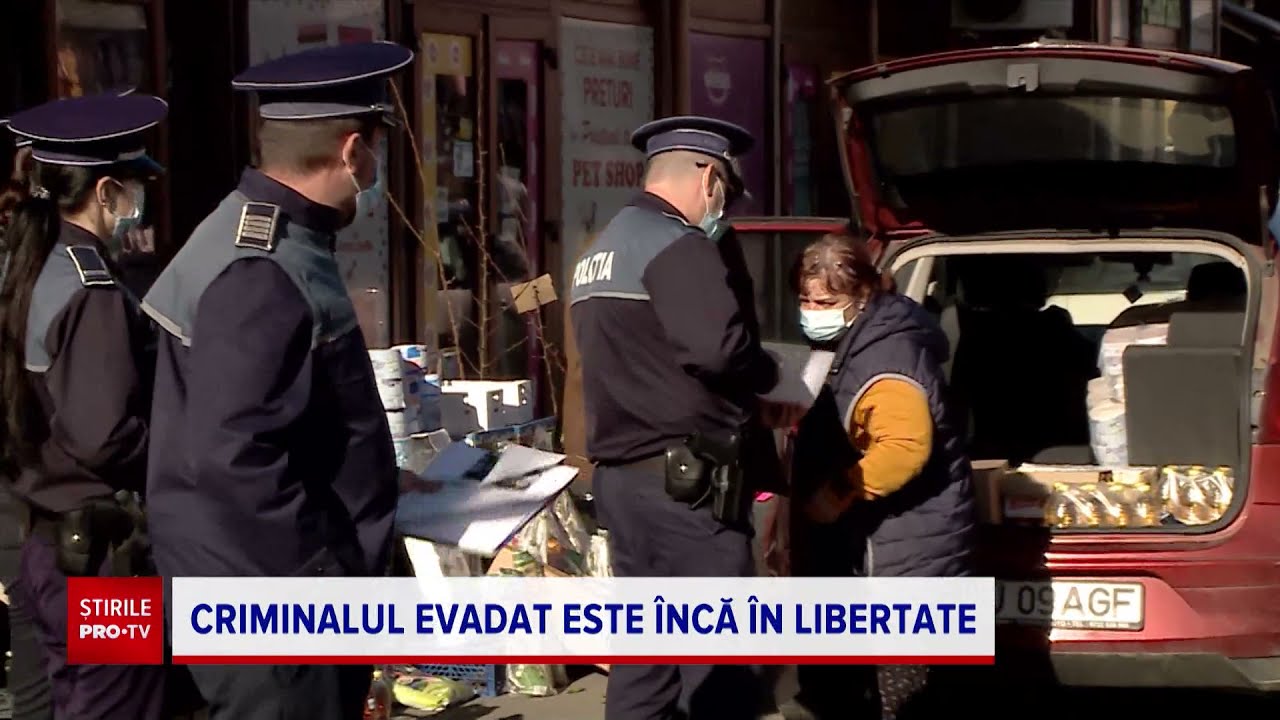 Sute de polițiști îl caută, în continuare, pe individul care a evadat din arestul Poliției Dolj