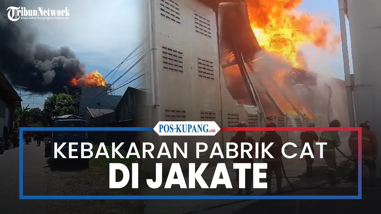 Kebakaran Hebat Landa Gudang Cat di Kawasan Industri Jatake
