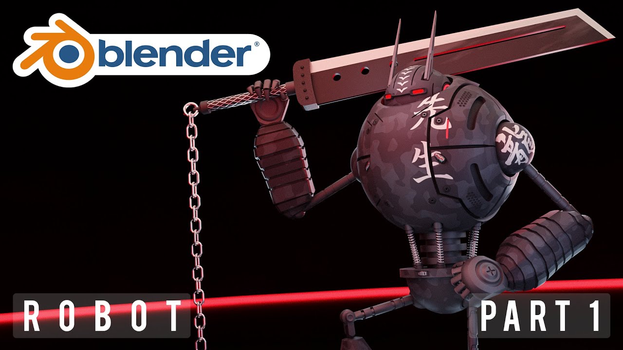 Blender 2.8 Part1 - Base Model - Robot Modelling - No Sculpting
