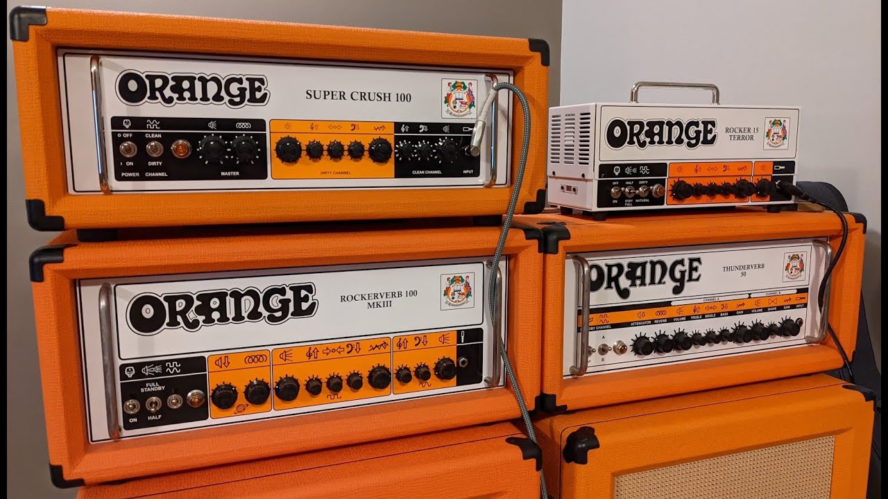 Orange Super Crush 100 vs Rocker 15 vs Rockerverb 100 (High Gain)
