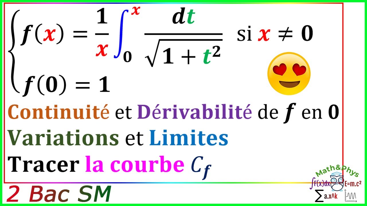 Etude de fonction définie par une intégrale - Calcul Intégrale - 2 Bac SM - [Exercice 24]