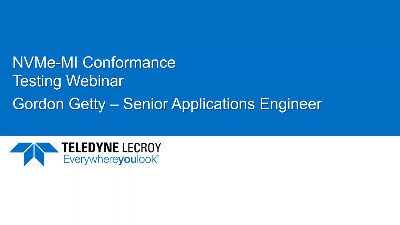 NVMe MI ConformanceTesting Webinar