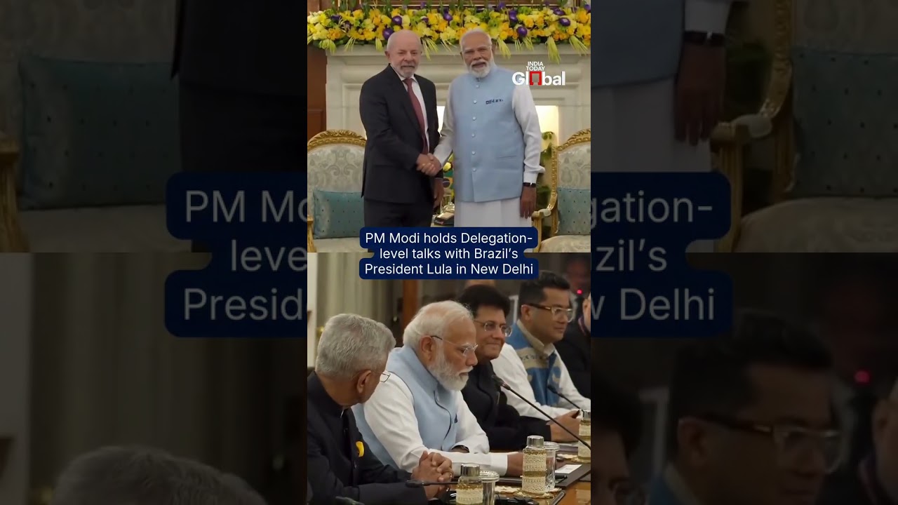Prime Minister Narendra Modi held delegation level talks with Brazilian President Lula